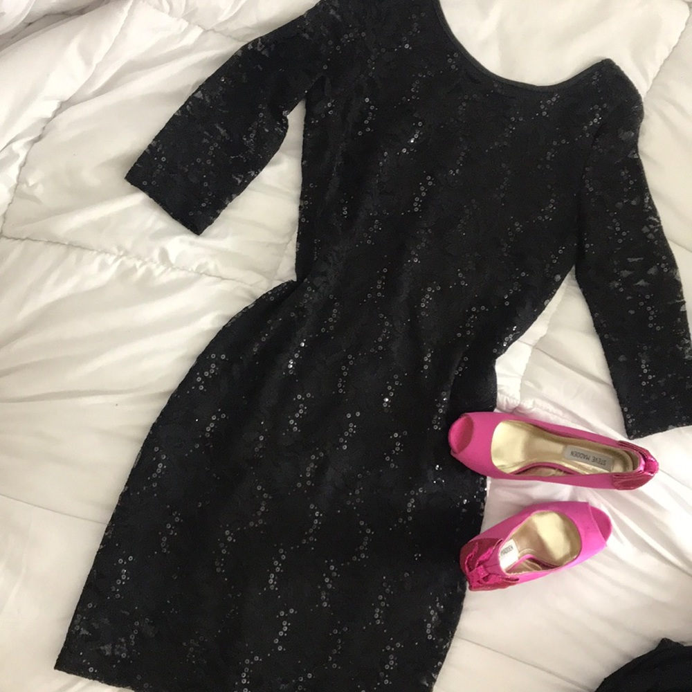 Black lace dress